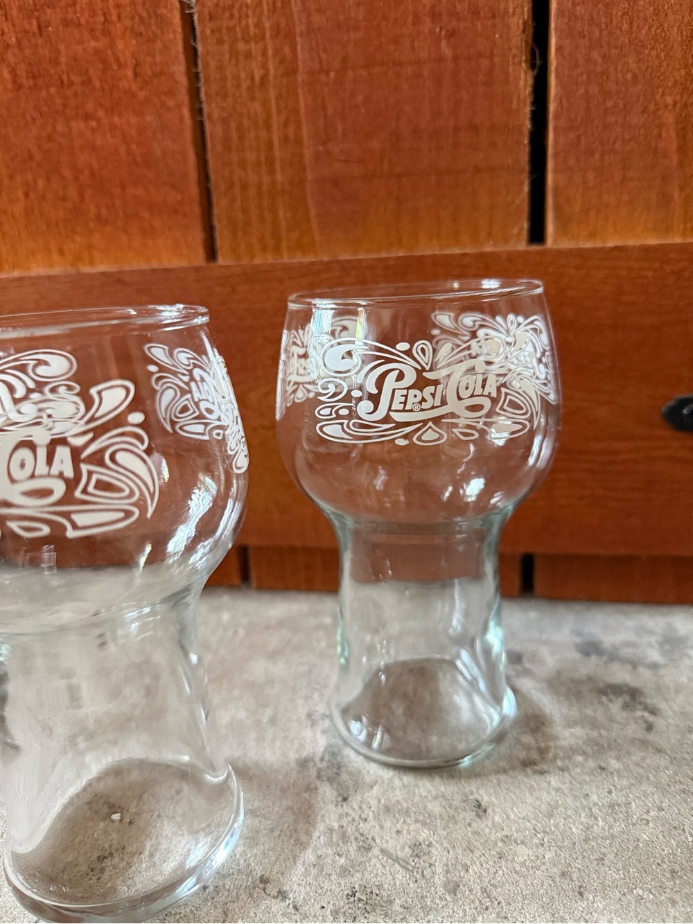 2 Vintage 1970s Pepsi-Cola Soda Fountain Glass Tumblers 16 oz - Picture 2 of 4